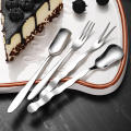 Dessert Spoon Fork Set Pastry Fork Fruit Fork Stainless Steel Mini Minimalist.