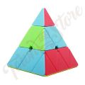 Pyramid Cube Stickerless Matte Surface Speed Triangle Pyraminx Puzzle Cube. 