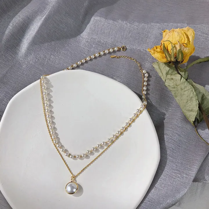 High-end%20ins%20bow%20pearl%20necklace%20female%20gentle%20fairy%20niche%20design%20exquisite%20clavicle%20chain%20temperament%20neck%20necklace%20-%20Image%203