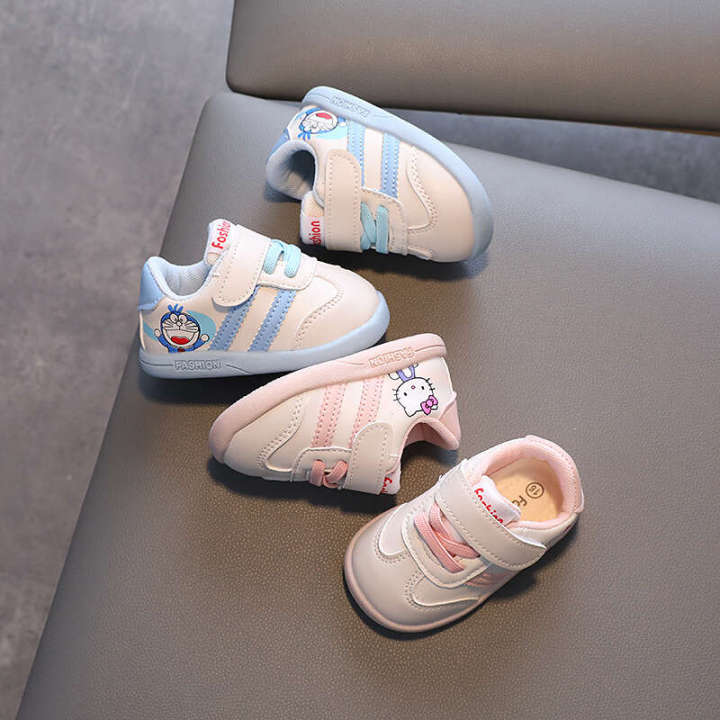Walking Spring Autumn New Soft Sole Single Shoe Sports Baby Breathable Little White Shoes for Boys and Girls