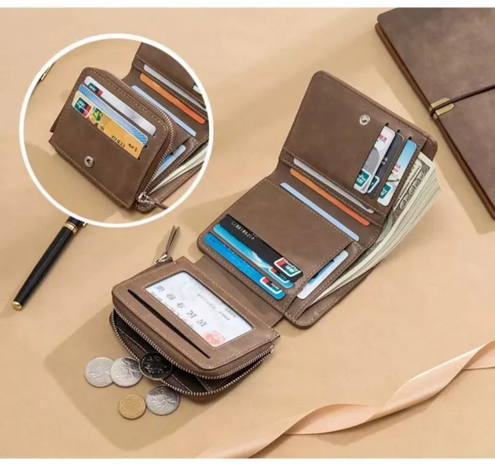 High%20Quality%20Carrken%20New%20Fashion%20Retro%20PU%20Leather%20Short%20Wallet%20Men%203%20Fold%20Card%20Holder%20Multi-card%20Coin%20Purse%20-%20Image%208