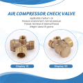 1 Three-Way Air Compressor Check Valve Direct Connection Air Compressor Check Valve,Valve Port: 20mm 16mm 10mm.