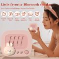 Computer Speakers For Desktop White Speaker Portable 5.0 Creative Portable Small Cartoon Bluetooth Cute Speaker. 