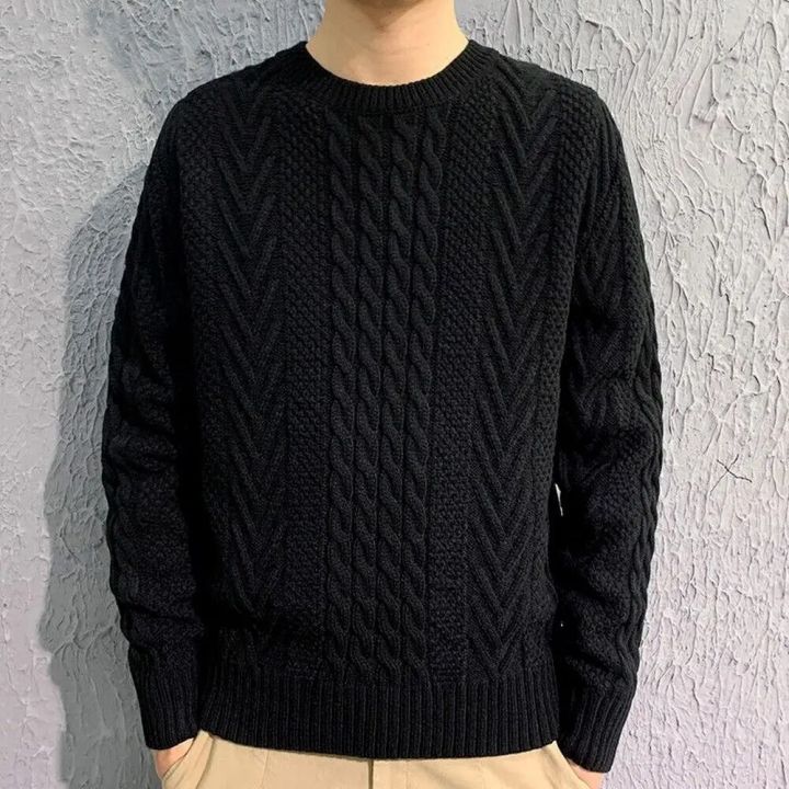 Cable%20Knit%20Sweater%20Men%20Autumn%20Winter%20Tops%20Men%20Casual%20Clothes%20Crewneck%20Chunky%20Knit%20Cardigan%20Men%20Pullover%20Sweaer%20Knitted%20Shirts%20-%20Image%202