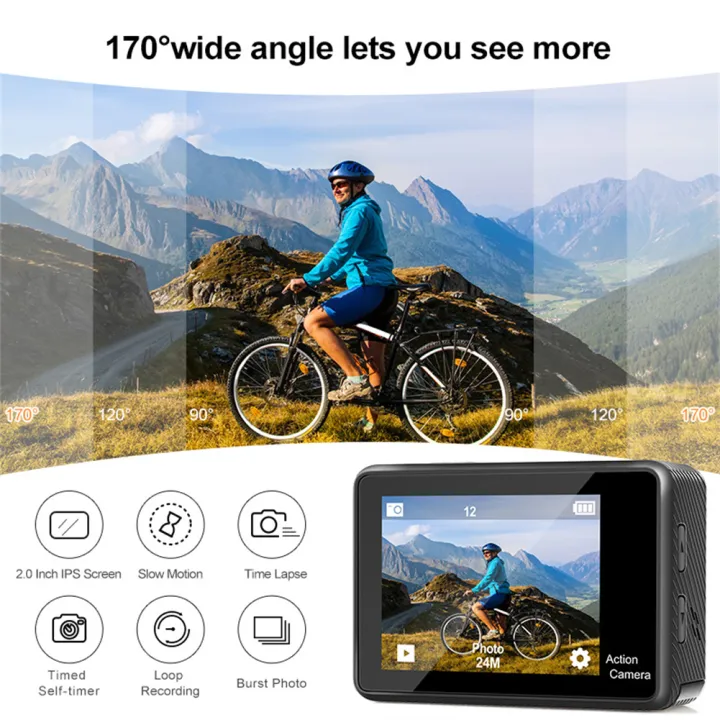 Q60AR%204K%2030FPS%2024MP%20WiFi%20Action%20Camera%20Waterproof%20170%C2%B0Wide%20Angle%20Len%20Dual%20Screen%20Display%20Video%20Camera%20For%20Outdoor%20Sports%20Cycling%20Diving%20-%20Image%2010