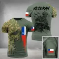 Chile Shirt Men's T-Shirt Tops 3D Printed Chilean Flag Tees Veteran Short Sleeve Male Summer O Neck Oversized Vintage Streetwear. 
