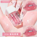 Kiss Beauty Water-Sensitive Transparent Lip Oil Dudu Lip Moisturizing Moisturizing Lip Honey Pearl with Flash Mirror Lip Glaze.