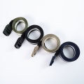 Men's Striped Canvas Belt with Lightweight Nylon and Hard Plastic Buckle – 120cm Outdoor Sports and Leisure Belt.. 