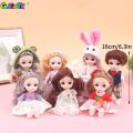 17cm Princess BJD Doll with Clothes and Shoe DIY 13 Movable Joints for 1/8 Doll Fashion Dress up Model Girl Boy Gift Child Toys. 