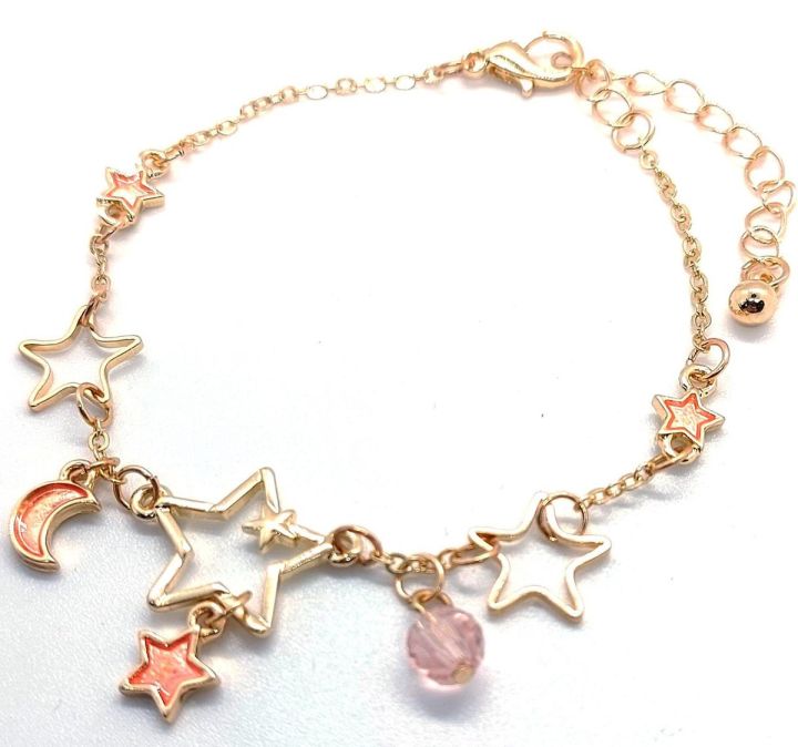 Simple Stylish Pearl Elastic Star Bracelet For Woman