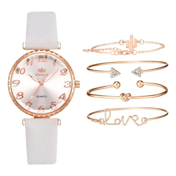 5pc/set%20New%20Fashion%20Women%20Watches%20Round%20Arabic%20Numerals%20Leather%20Watch%20Women%20Dress%20Ladies%20Wristwatches%20Luxury%20Bracelet%20Watch%20Set%20-%20Image%207