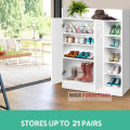 21 Pairs Shoe Storage Rack, Modern Home Shoe Cabinet, Shoe Organizer for Entryway, Bedroom, Living Room, Apartment,. 
