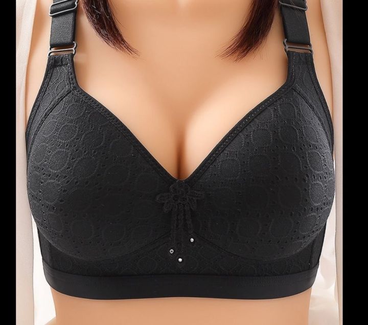 Wireless%20Padded%20Push%20Up%20Grid%20Bra%20Brassiere%20Underwear%20-%20Image%206