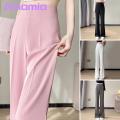 Flared Suit Pants High Waist Wide Leg Pants for Women Stylish Solid Color Flared Trousers for Work Casual Wear Summer Suit Pants High-waisted Suit Pants. 