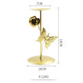 GC Butterfly Flower Candle Holders Ornament Romantic Wedding Candlestick Candle Stand For Home Decor. 