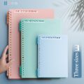 4Pcs Loose-leaf Book PP CoverColorful Binder Spiral Ring Transparent Plastic Cute Stationery Office School Supplies. 