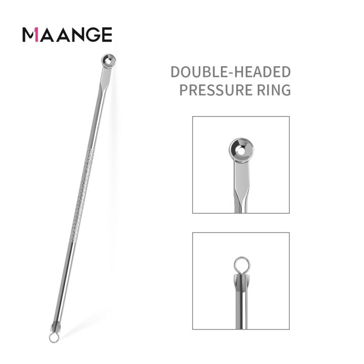 MAANGE%204%20Pcs%20Set%20Stainless%20Steel%20Extractor%20Blackhead%20Remover%20Needles%20Acne%20Pimple%20Blemish%20Bron%20Stick%20-%20Image%203