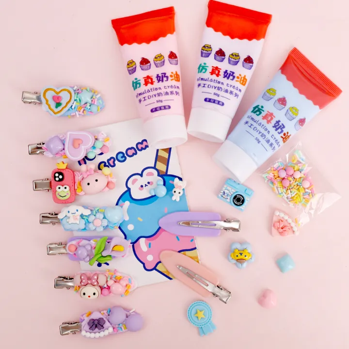 Cream%20Gum%20Kids%20Handmade%20DIY%20Hairpin%20Set%20Resin%20Accessories%20Girl%20Homemade%20Hair%20Accessories%20Material%20Pack%20-%20Image%206