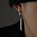 1 Pair Couple Minimalist Jewelry Accessories Long Bars Pendant Stud Earrings  Ins Style Fashion Personality Girls Simple Women Men Elegant. 