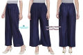 China linen solid color plazzo pant for woman.