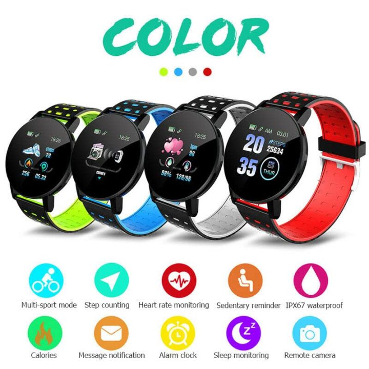119Plus%20Bracelet%20Band%20High%20Quality%20Smart%20Watch%20Blood%20Pressure%20Heart%20Rate%20Smartwatch%20-%20Image%202