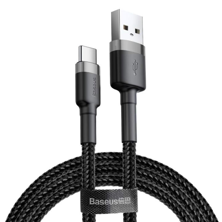 Baseus%20Cafule%20Cable%20CATKLF-BG1%20Durable%20Nylon%20Braided%20Wire%20USB%20Type-C%20QC3.0%203A%201M%20Black-Grey%20-%20Image%203