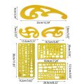 Furniture Templates Drafting Drawing Geometry Ruler Shapes Architectural Stencil for Student Artist Designer Architect W3JD.