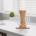 Wooden Calendar Home Porch Decoration Office Desktop Decoration Manual Rotating Desk Calendar Sweet House Easy to Use C.