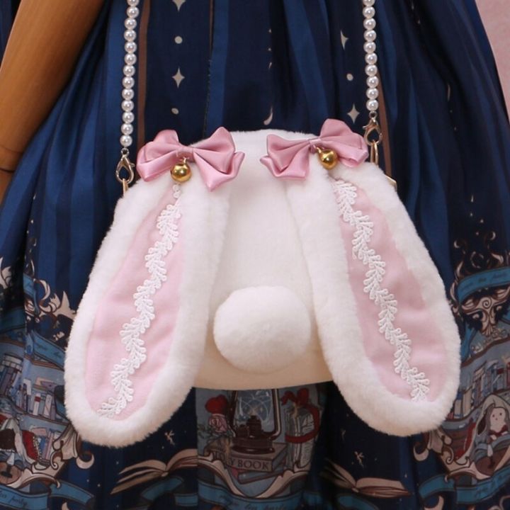 Review for Japanese lolita cute plush loppy eared rabbit backpack YV169 main image 0