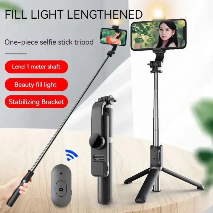 Q07%20(100cm)%20Bluetooth%20Integrated%20Selfie%20Stick%20with%20Light%20and%20Bluetooth%20Remote%20Control%20-%20Image%202