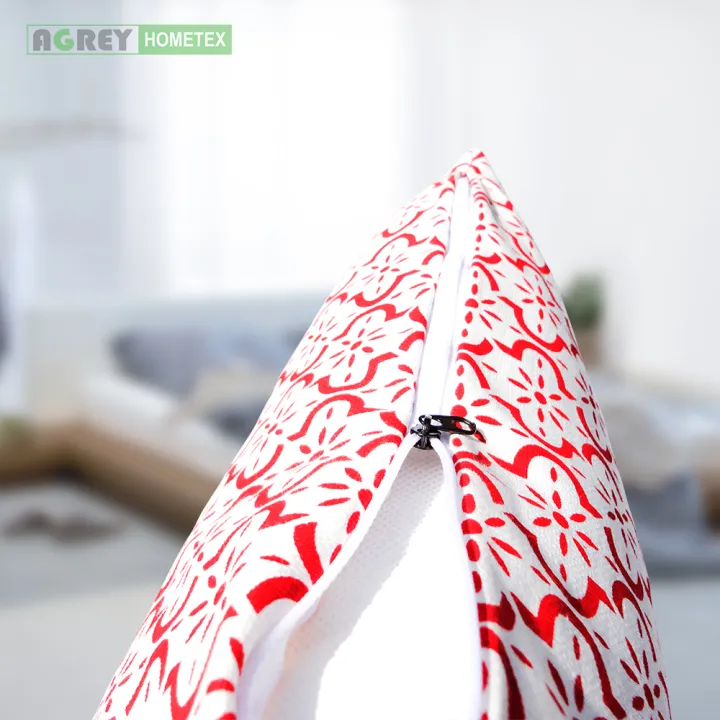 Fiber%20Cushion%20with%20Cover,%20White%20&%20Red,%20(18"x18"),%20Set%20of%205%20-%20Image%206