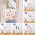 Fashion Work Pouch Shopping Bag Cartoon Print Girl Handbag Schoolbag Shoulder Bag Canvas Tote Bag. 