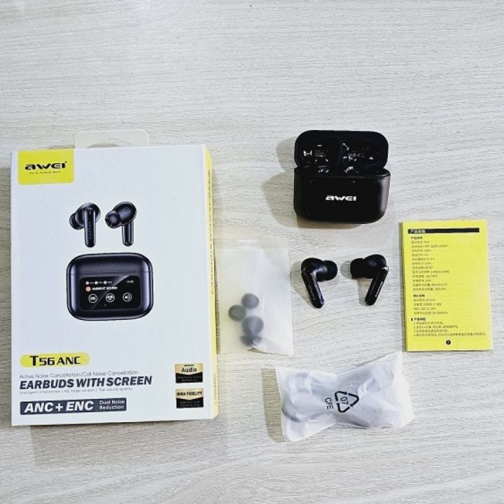 Awei%20T56%20ANC%20TWS%20Earphone%20With%20Touch%20LED%20Screen%20V5.4%20Wireless%20Bluetooth%20Earbuds%20-%20Image%203
