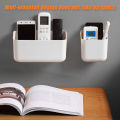 Wall Mounted Phone Holder Storage Box Strong viscosity Home office Small item storage rack kitchen accessories goods shelves. 