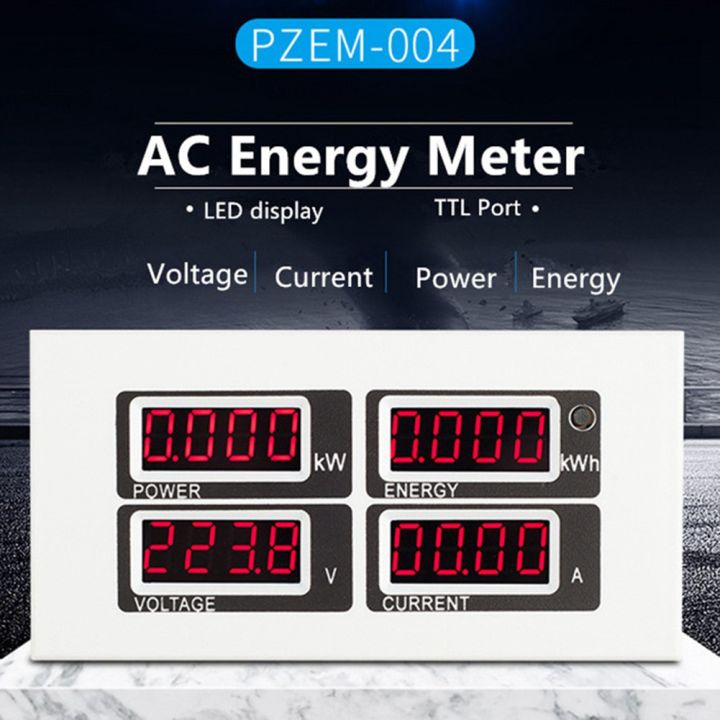 PZEM-004 Single Phase Energy Meter Red LED Display Electric Instruments ...