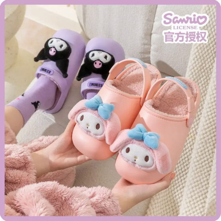 Kuromi%20Hello%20Kitty%20Anime%20Kawaii%20Sanrio%20Cotton%20Slippers%20Spring%20Winter%20Cute%20My%20Melody%20Cartoon%20Indoor%20Home%20Non-Slip%20Shoes%20Girls%20Toy%20-%20Image%202