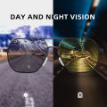 CLLOIO Anti-glare Day Night Vision Glasses Men Women Polarized Driving Sun Glasses Square Aluminum Photochromic Sunglasses UV400. 