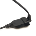4X Europea 90 Degree Male Plug to Female Socket Power Extension Cable for PC Computer PDU(0.).
