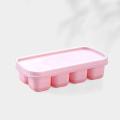 8 Grids Silicone Ice Cube Tray Mold With Clear Cover Summer Mould Fruit Maker. 