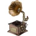 MIni Vintage Retro Classic Gramophone Phonograph Shaped Stereo Speaker Wooden Sound System Music Box Bluetooth Speaker Smart Gramophone Digital Speaker. 