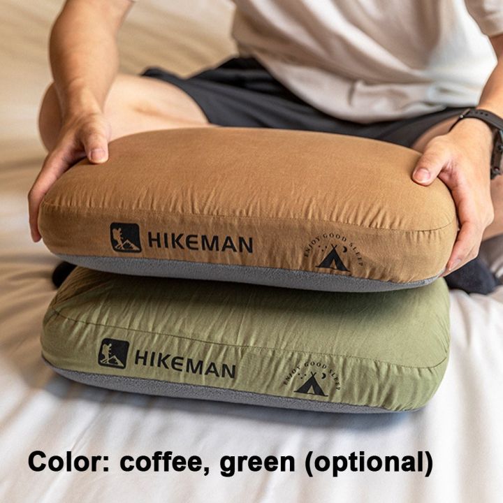 HIKEMAN Soft Slow Rebound Memory Foam Pillow Outdoor Camping Travel Cervical Pillow Portable NoonBreak Pillow Neck Support Pillow Comfortable Sleeping Pillow