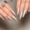 Superman 24pcs White Black Nails Long Square Y2k Style Press On Nail Tips Wearable Full Cover False Nails Wearing Finished Nail Arts. 