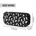 Football Players On Black Pencil Case for Girls Boys Large Storage Soccer Ball Lover Pen Bag Box School Accessories.
