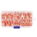 Open Barrel Copper Ring Lug Terminals Wire Crimp Connector Assortment Kit OT 10A 20A 30A 40A 50A (Pack of 70). 