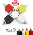 RCA Male to 2 RCA Female Adapter Splitter Audio Video Plug Converter. 
