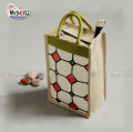 Jute Fabric eco frindly home  made Lunch / tiffin Carrying Bag with soft handle. 