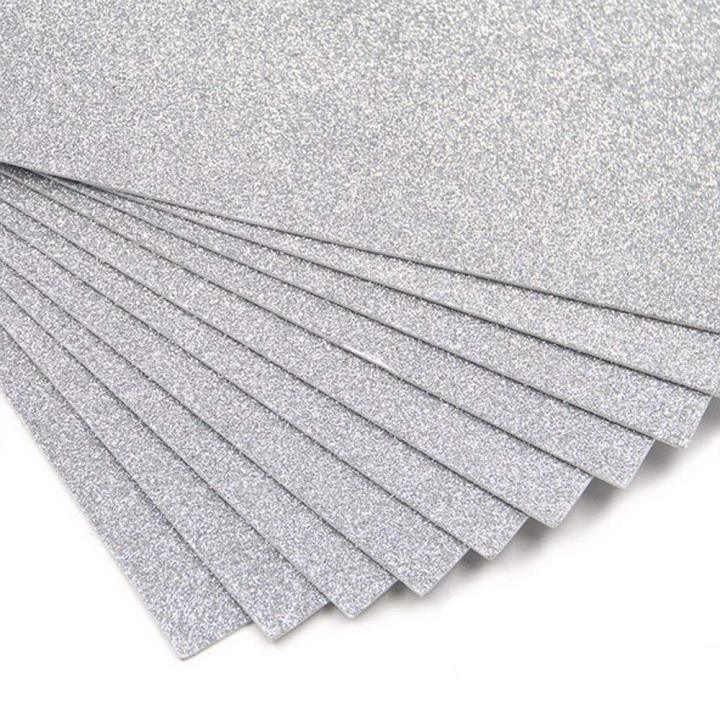 Craft Foam SELF ADHESIVE Glitter Foam Sheets A4 Pack of 10 Assorted