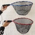 Silicone Fishing Landing Net Fishing Net Tools EVA Handle Floating Fishing Net Lightweight Aluminum Alloy Pole for Kayak Fishing. 