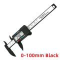 Caliber Digital Caliper Vernier Tools Ruler Pachometer Digital Barbell Micrometer Electronic Caliper Plastic Handle Calibrator-0-100mm Black.