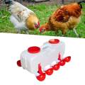 Poultry Drinking Bowl Feeder Chick Chicken Waterer Cups for Coop Birds Geese semi automatic L. 